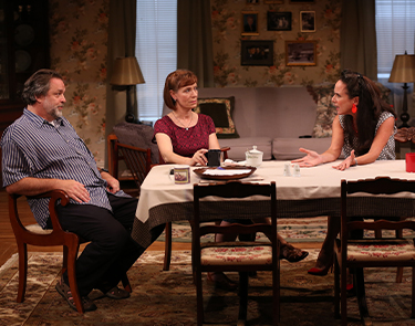 Jonathan Goldstein, Julie-Ann Elliott, and Susan Rome in If I Forget. Photo: Carol Rosegg